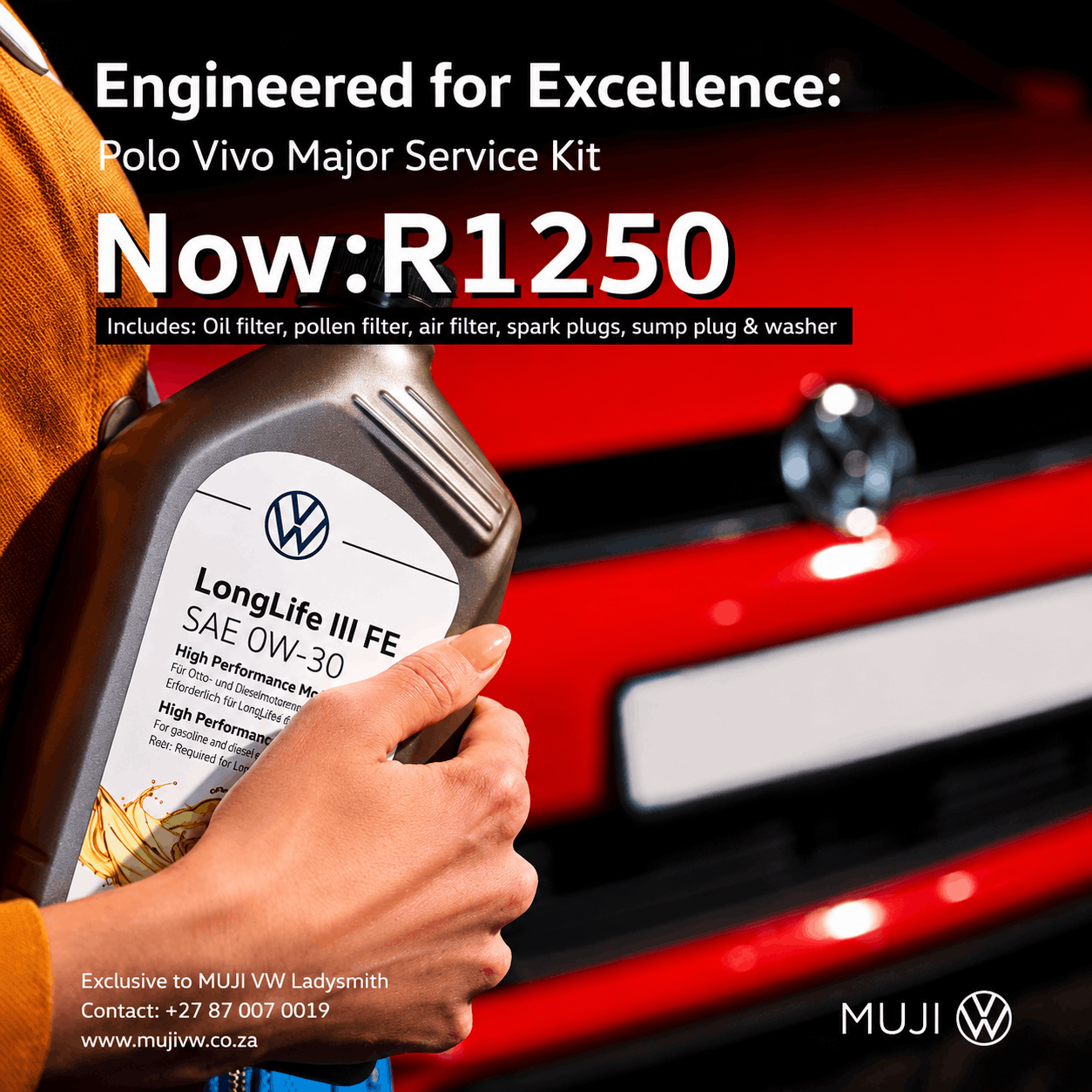 Polo Vivo Major Service Kit image from MUJI Volkswagen Ladysmith