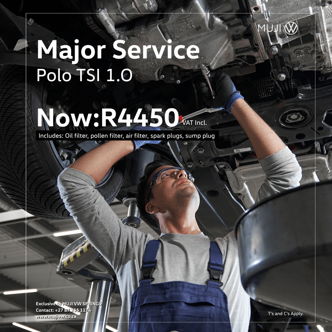 Polo TSI 1.0 Major Service special from MUJI Volkswagen Springs