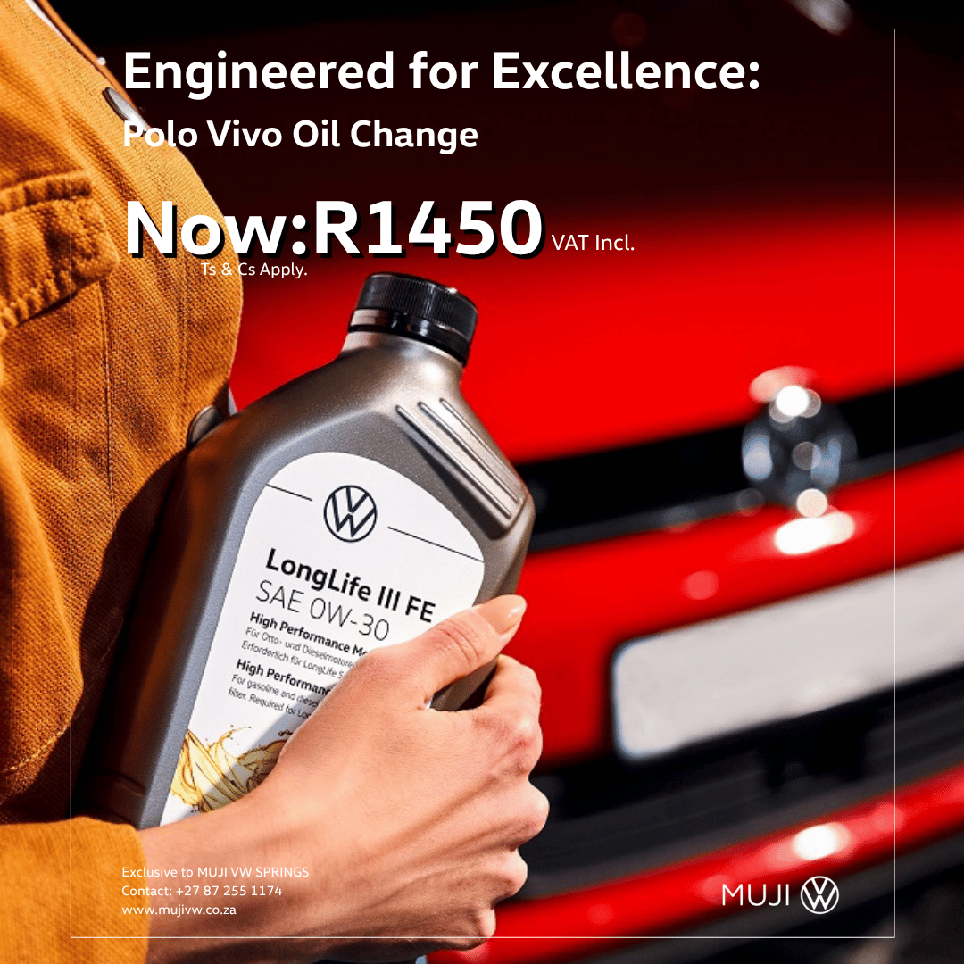 Polo Vivo Oil Change special from MUJI Volkswagen Springs