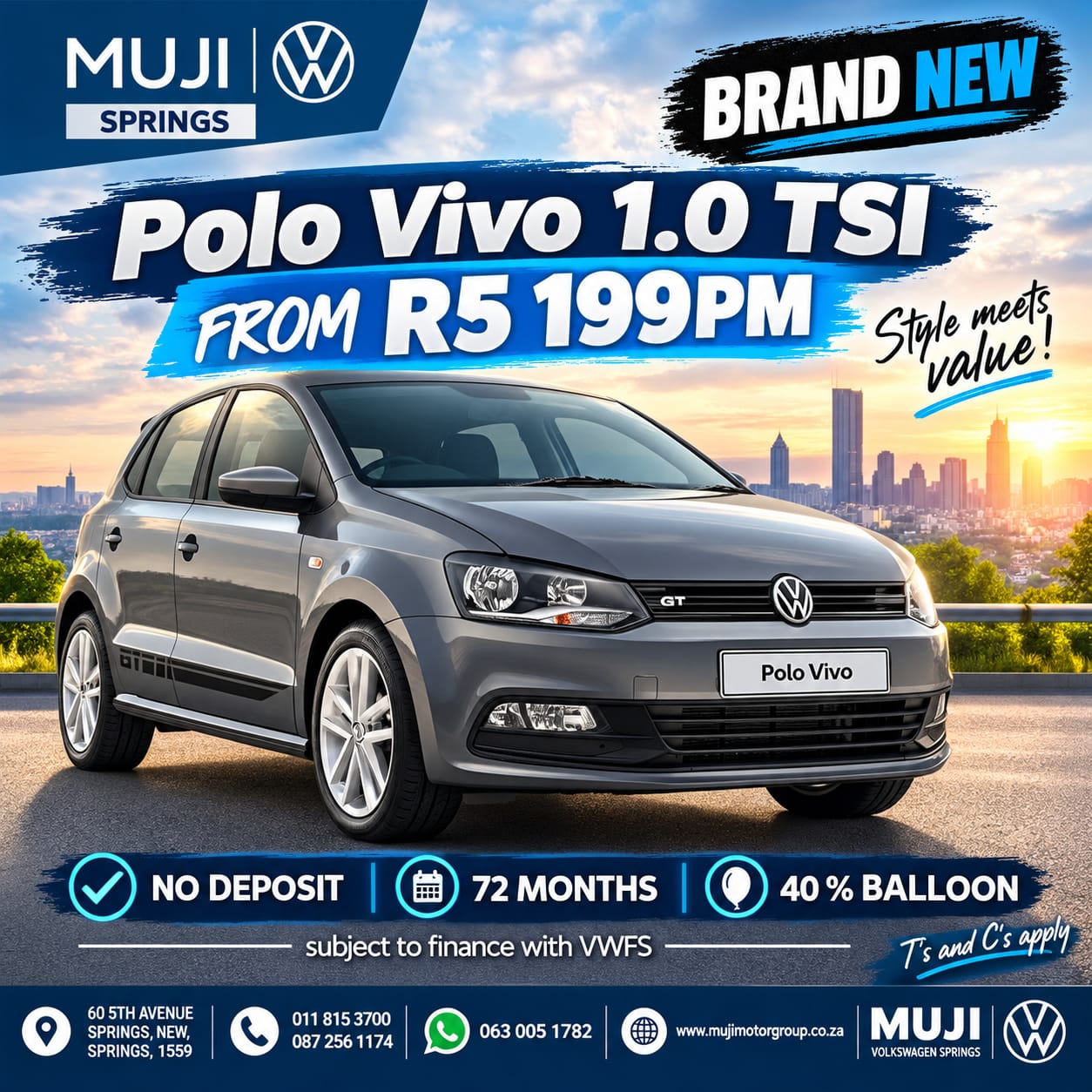 POLO VIVO 1.0 TSI special from MUJI Volkswagen Springs